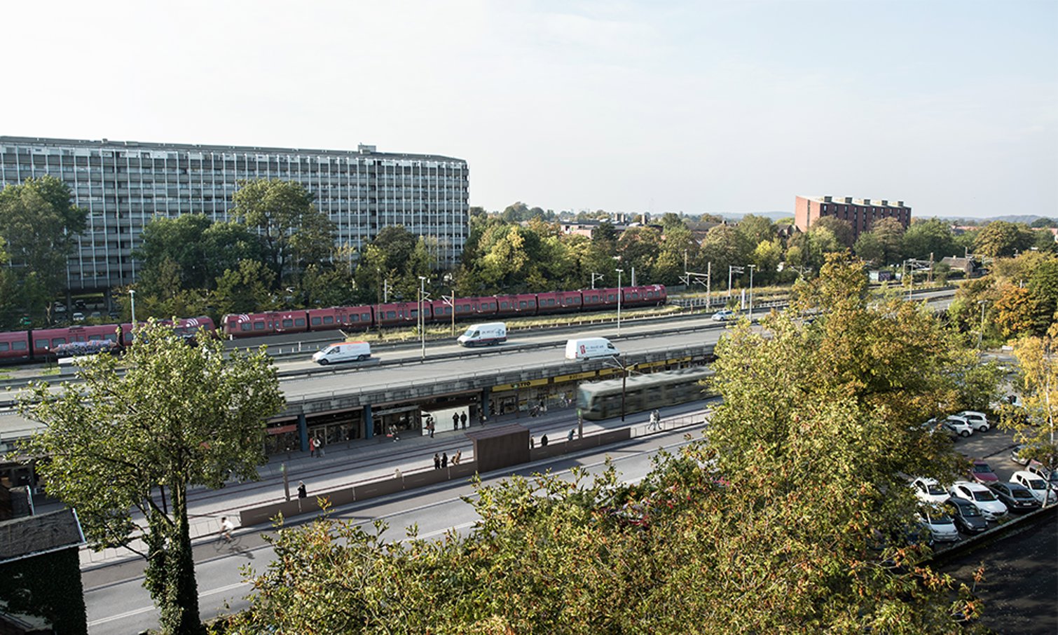 Lyngby station. Illustration: Hovedstadens Letbane