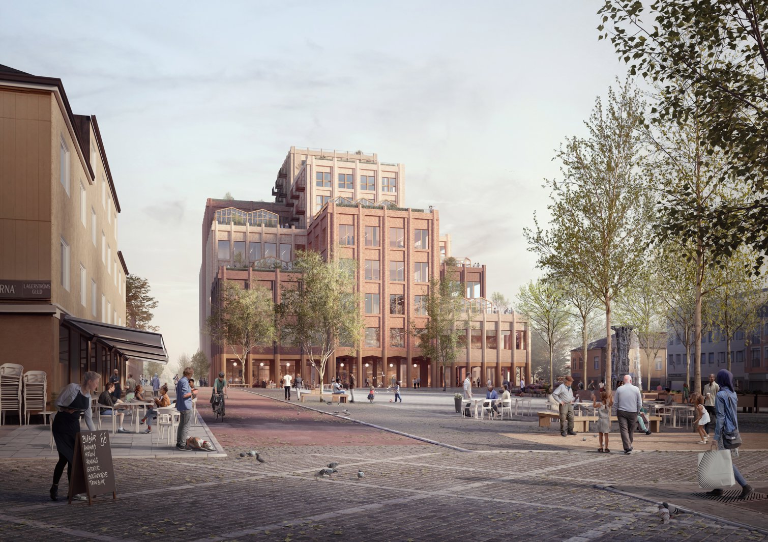 Vy Från Torget, Paushuset i Enköping