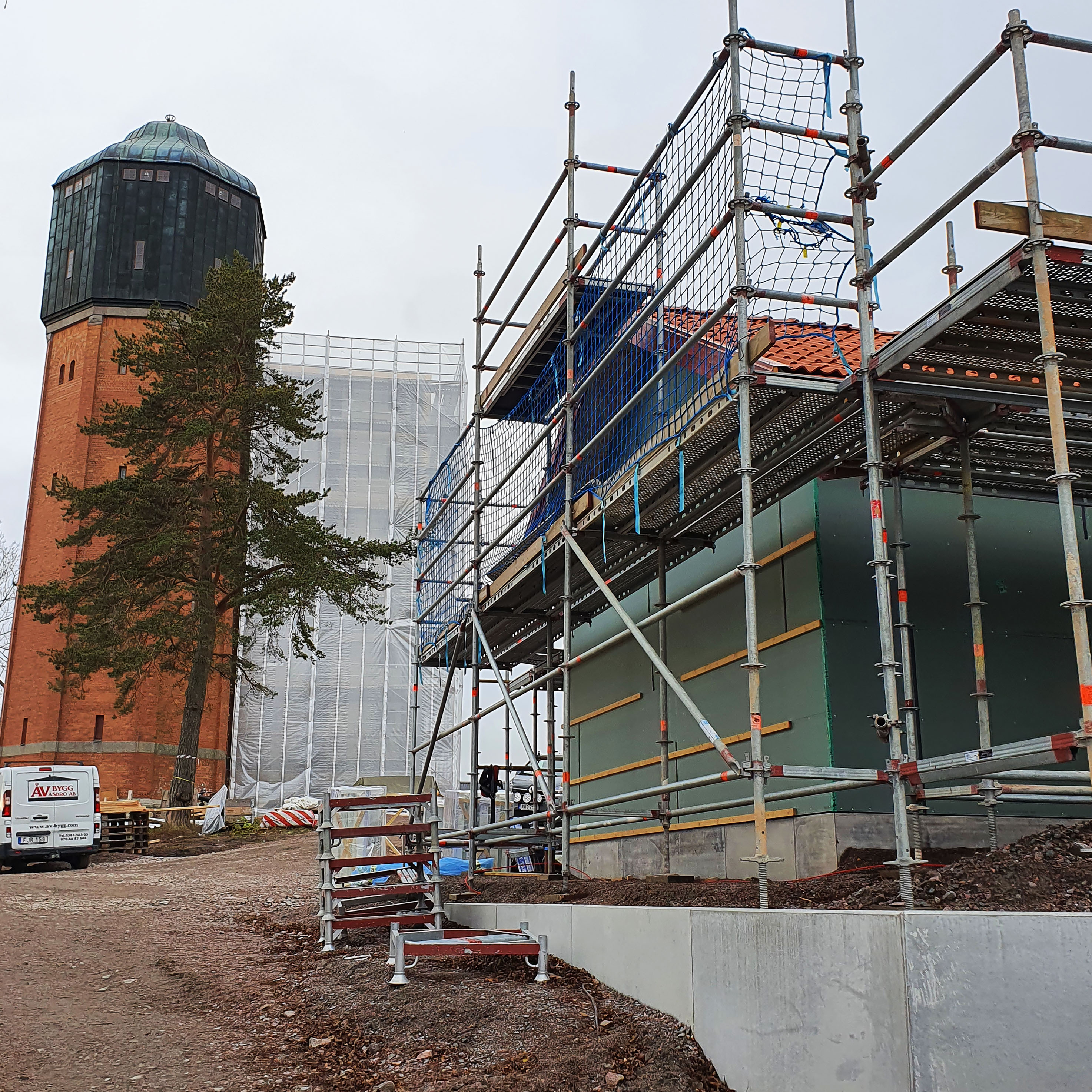 Norra berget konstruktion byggställning