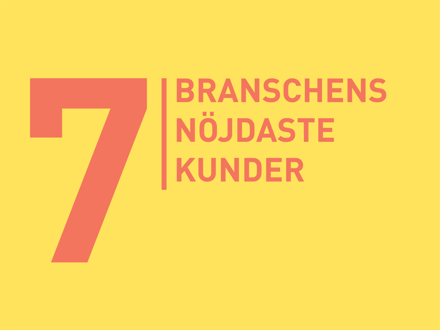 Branschens nöjdaste kunder